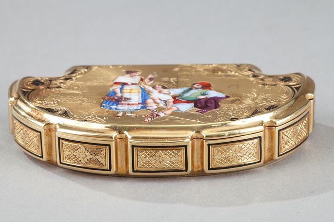 Mid-19th Century gold and enamel box.  Dedication of  Anna Pavlovna, Grand-Duchess of Russia. | MasterArt
